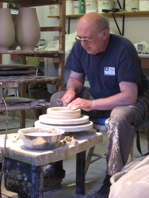 Chris Kroupa at the Pottery Wheel